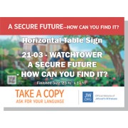 HPWP-21.3 - 2021 Edition 3 - Watchtower - "A Secure Future - How Can You Find It?" - Table